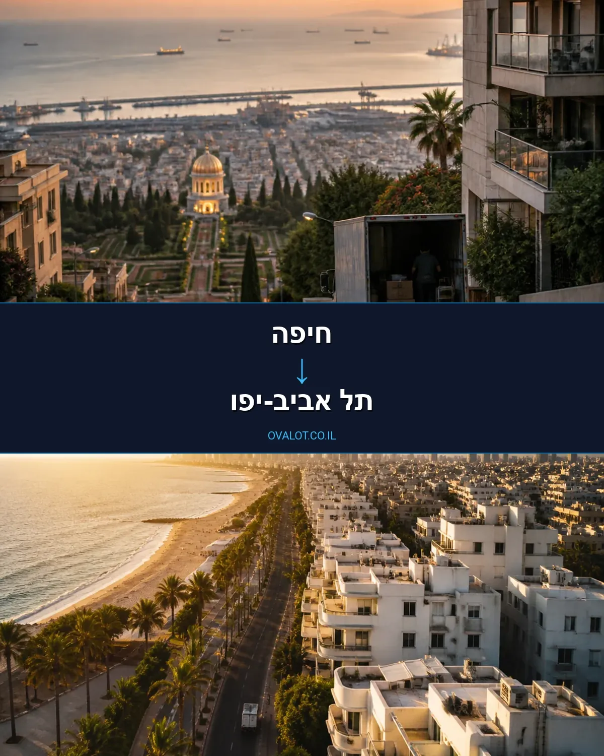הובלות ללא מעלית מחיפה לתל אביב-יפו