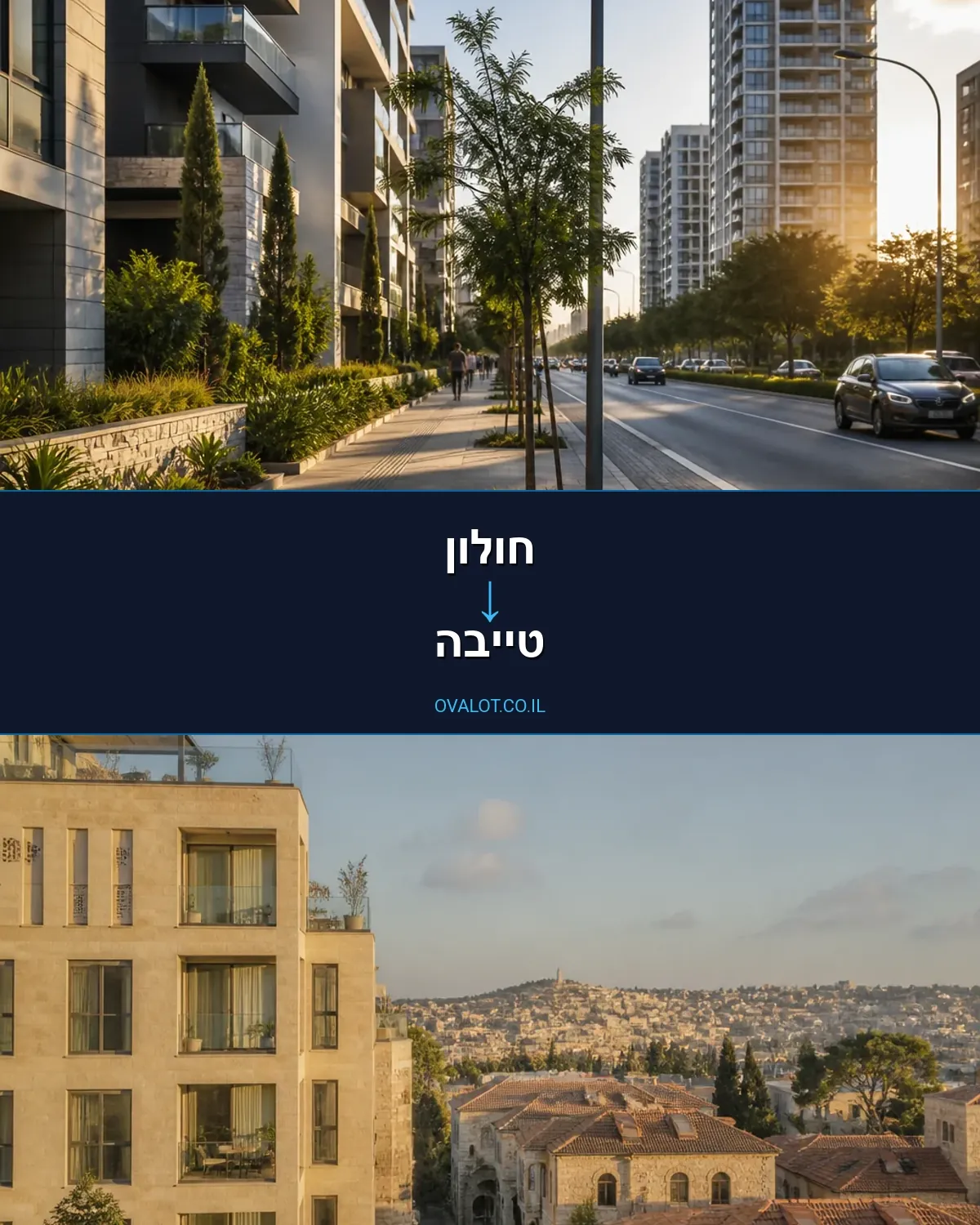 הובלות עם מעלית מחולון לטייבה