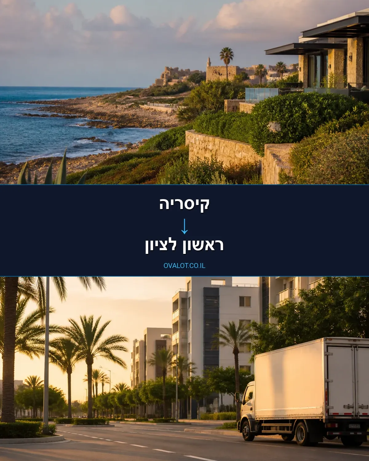 הובלת מטענים חורגים מקיסריה לראשון לציון