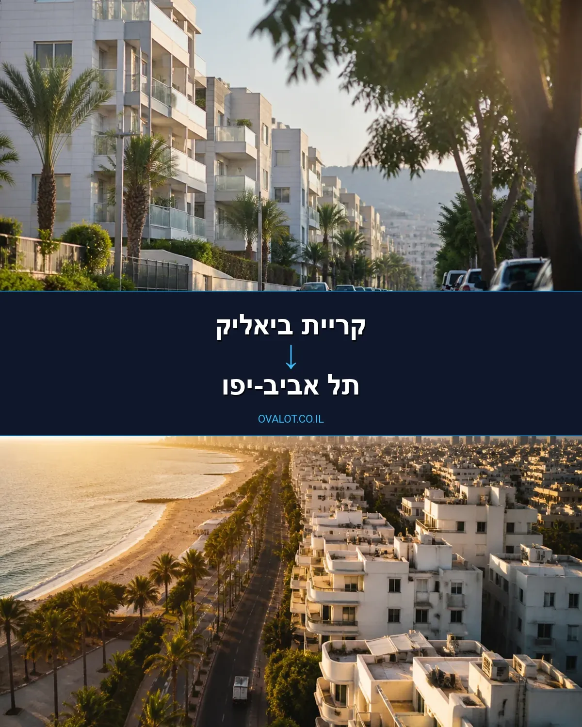 הובלות ללא מעלית מקריית ביאליק לתל אביב-יפו