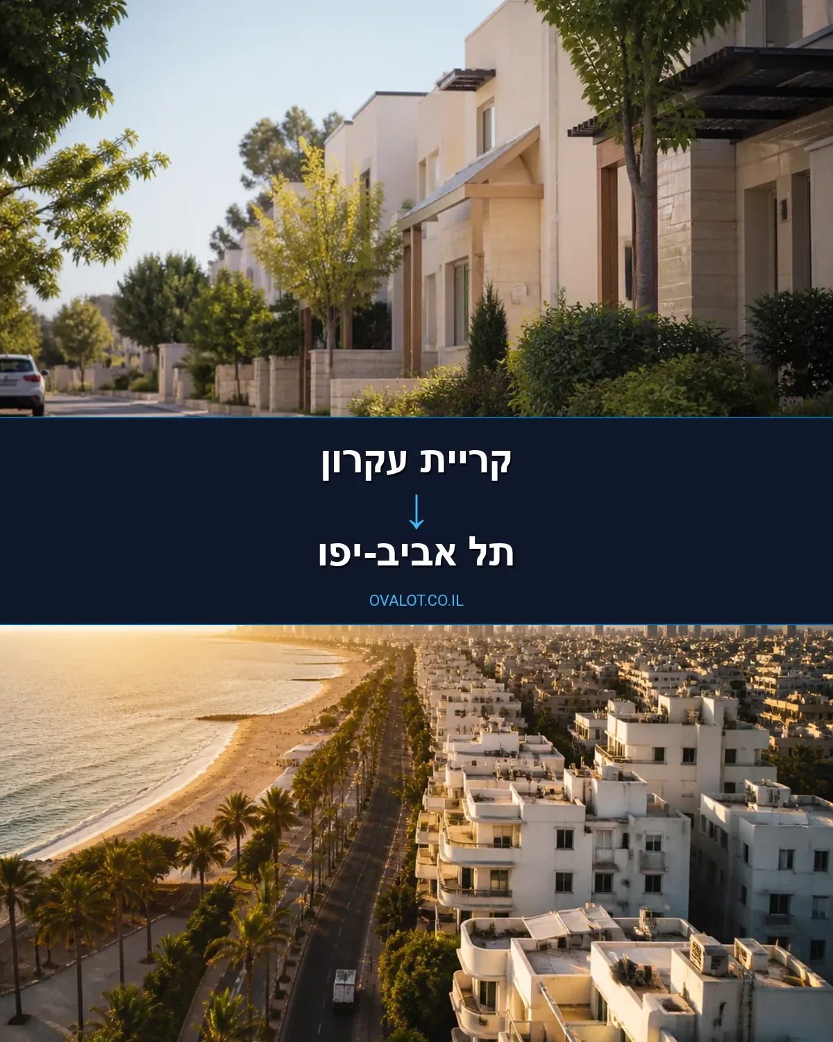 הובלות בתים פרטיים מקריית עקרון לתל אביב-יפו