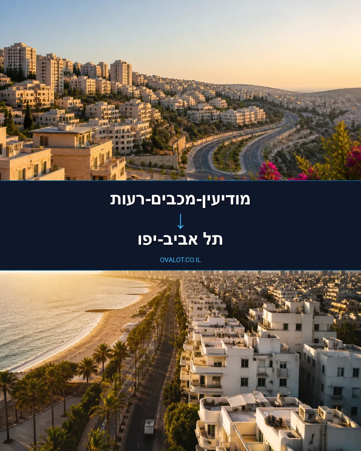 הובלות עם מנוף ממודיעין-מכבים-רעות לתל אביב-יפו