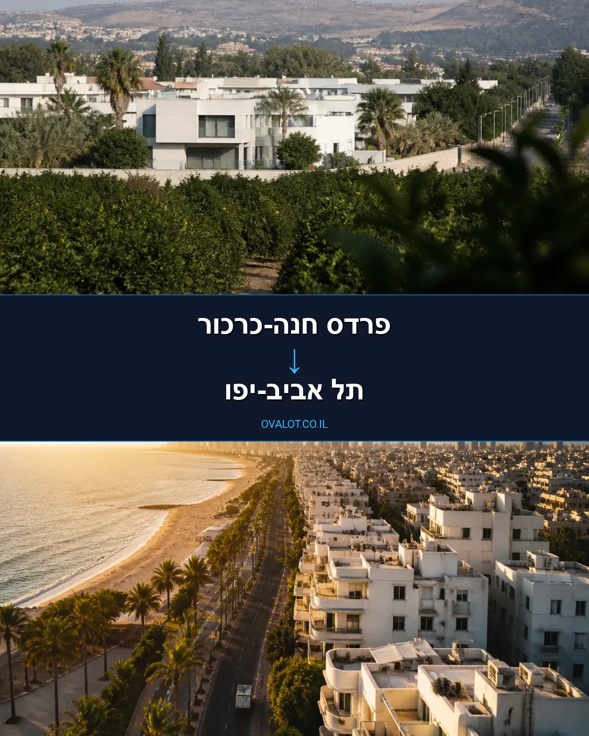 הובלות עם מעלית מפרדס חנה-כרכור לתל אביב-יפו