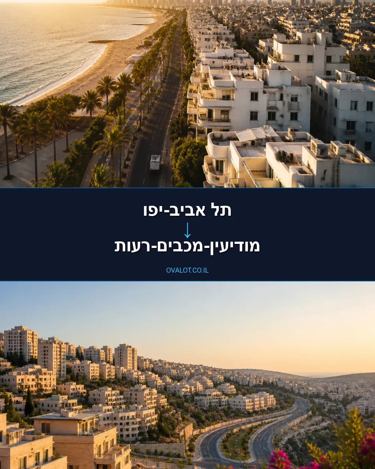 הובלות עם מעלית מתל אביב-יפו למודיעין-מכבים-רעות