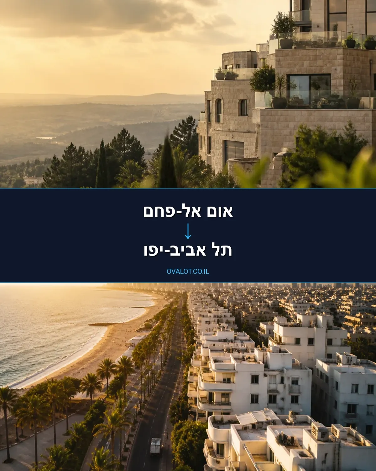 הובלות דירה מאום אל-פחם לתל אביב-יפו