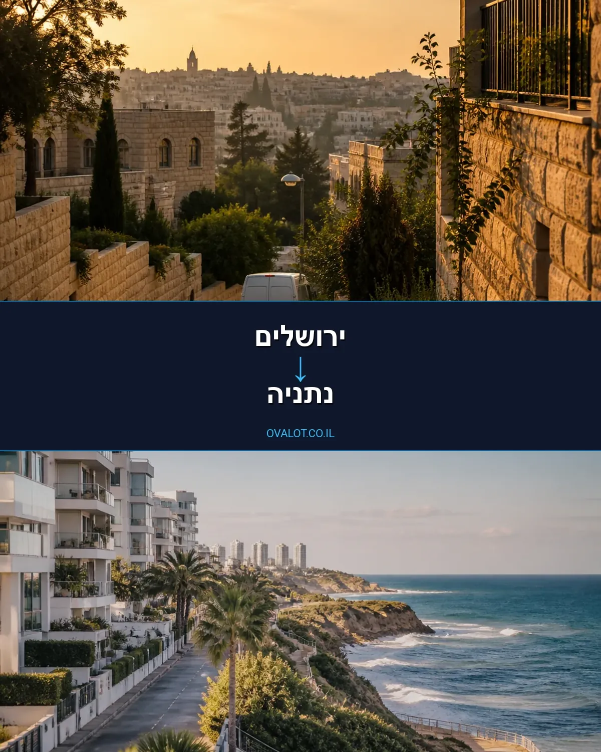 הובלות ללא מעלית מירושלים לנתניה