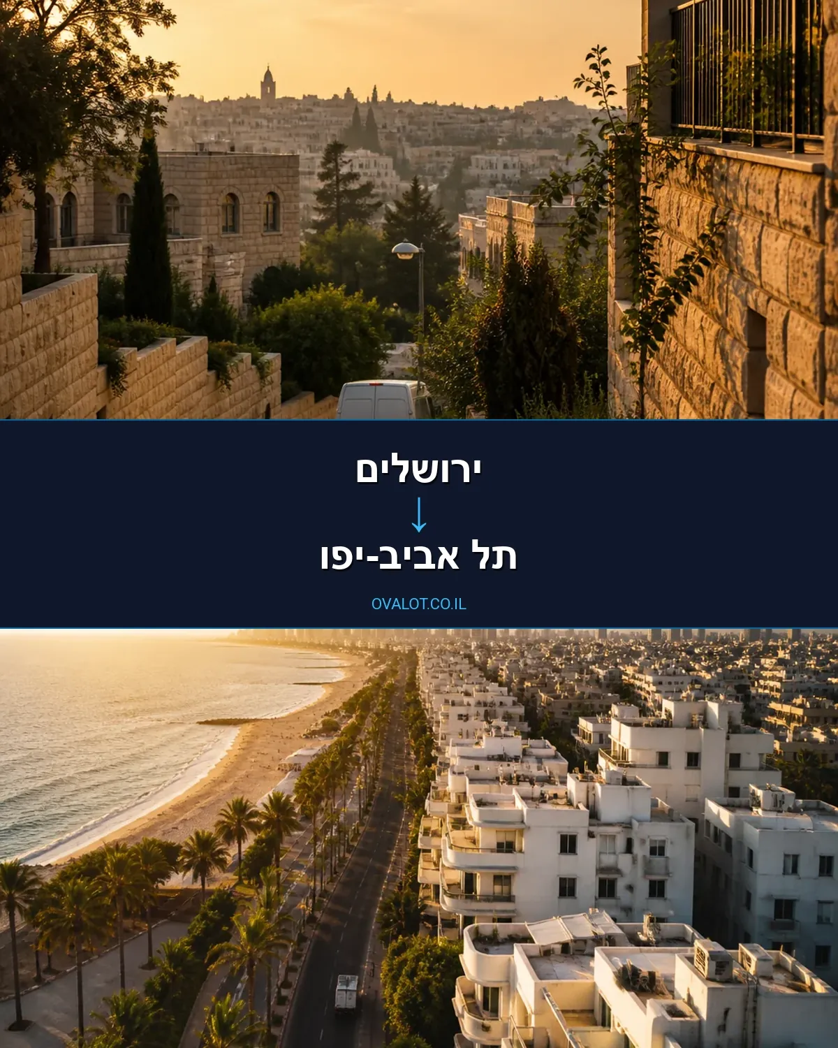 הובלות ללא מעלית מירושלים לתל אביב-יפו