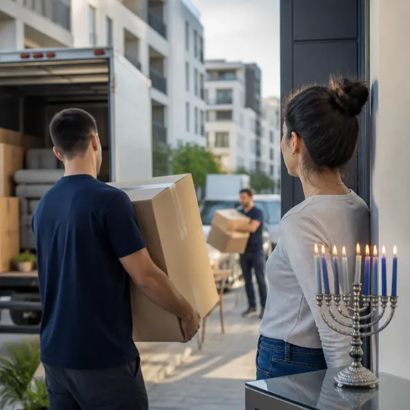 בטיחות נרות חנוכה ביום מעבר